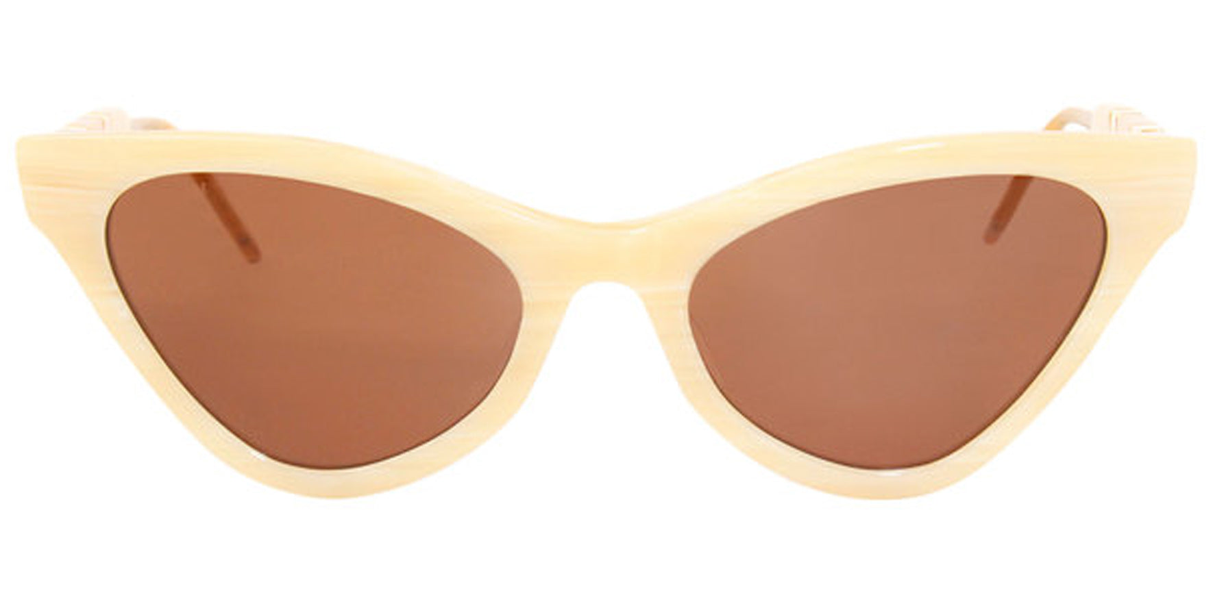 Gucci Women Beige Cat-Eye Sunglasses GG0597S-005 Brown Lens 55mm