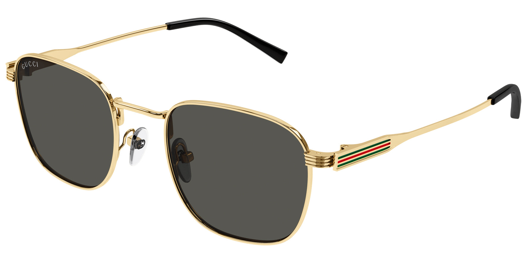 Gucci Men Gold-Tone Pantos Sunglasses GG1876S-001 Grey Lens 50mm