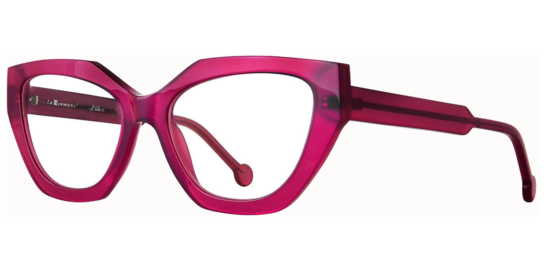 L.A. Eyeworks Gibson 260 Iris Berry Cat Eye Eyeglass Frames GIBSON260 Clear Lens 52mm