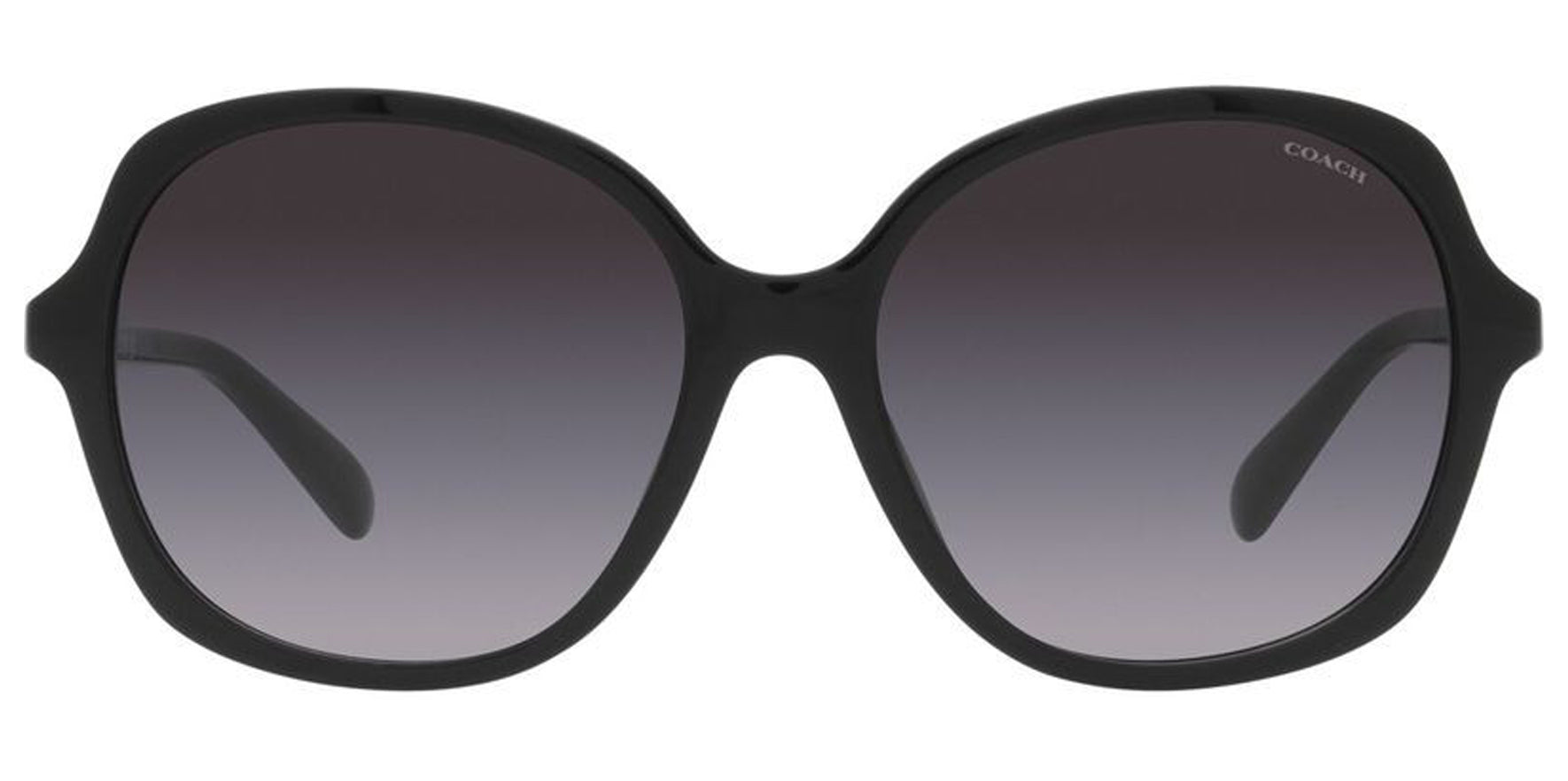 Coach Women Black Square Butterfly Sunglasses HC8360U-50028G Grey Gradient Lens 57mm