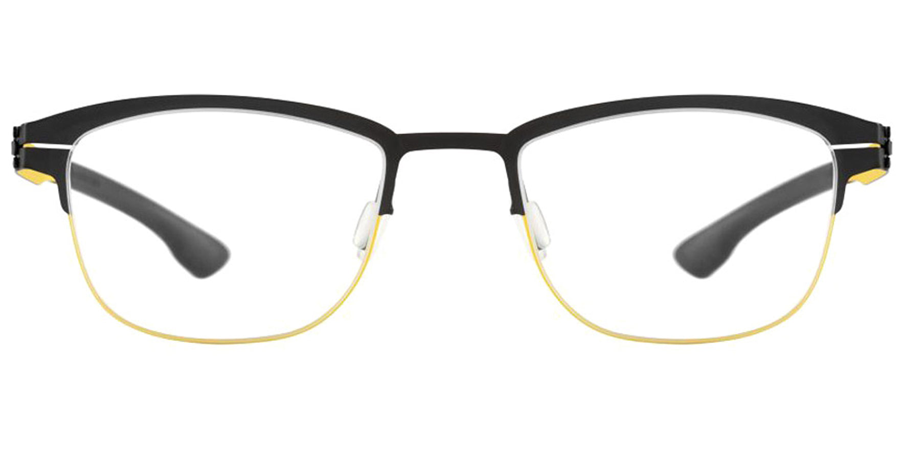 Ic! Berlin Sulley Acid Yellow Black Valley Square Eyeglass Frames M1626B029B030T02007DO Clear Demo Lens 48mm