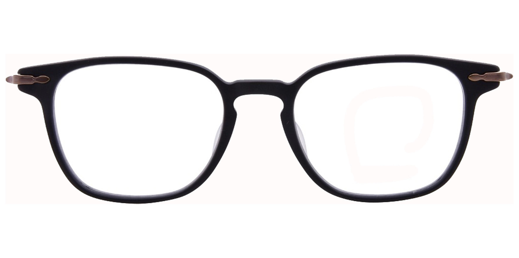 Matsuda Matte Black/Copper Brown Soft Square Eyeglass Frames M2052.RX.MBK-COB.50 Clear Lens 50mm