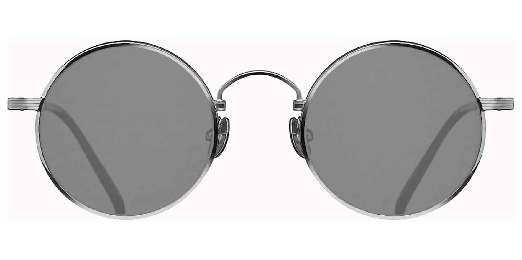 Matsuda Palladium White/Matte Black Round Sunglasses M3100-I.SG.PW-MBK.45 Grey Lens 45mm