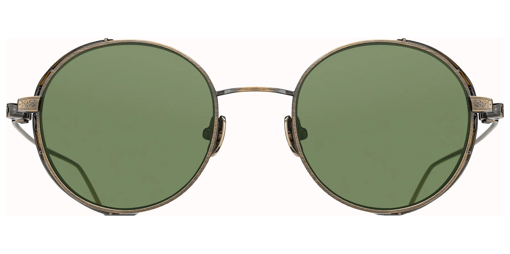 Matsuda Antique Gold-Tone Panto Sunglasses M3152.SG.AG.48 Sage Green Lens 48mm