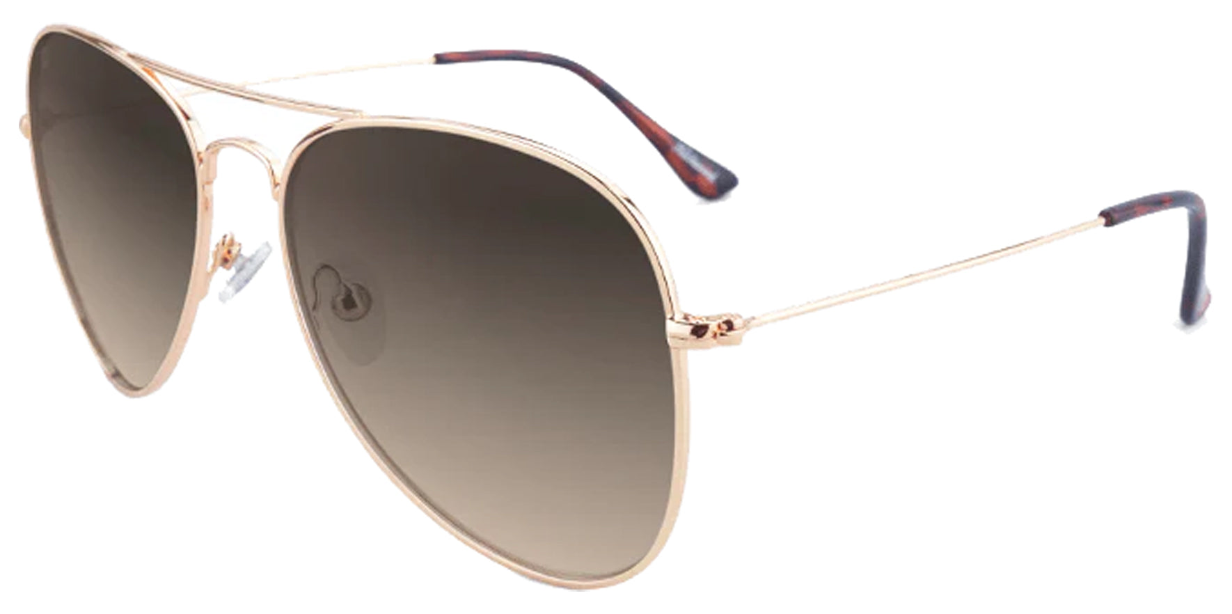 Knockaround Mile Highs Vegas Velour Rose Gold-Tone Aviator Sunglasses MHAG3221 Amber Polarized Lens 57mm