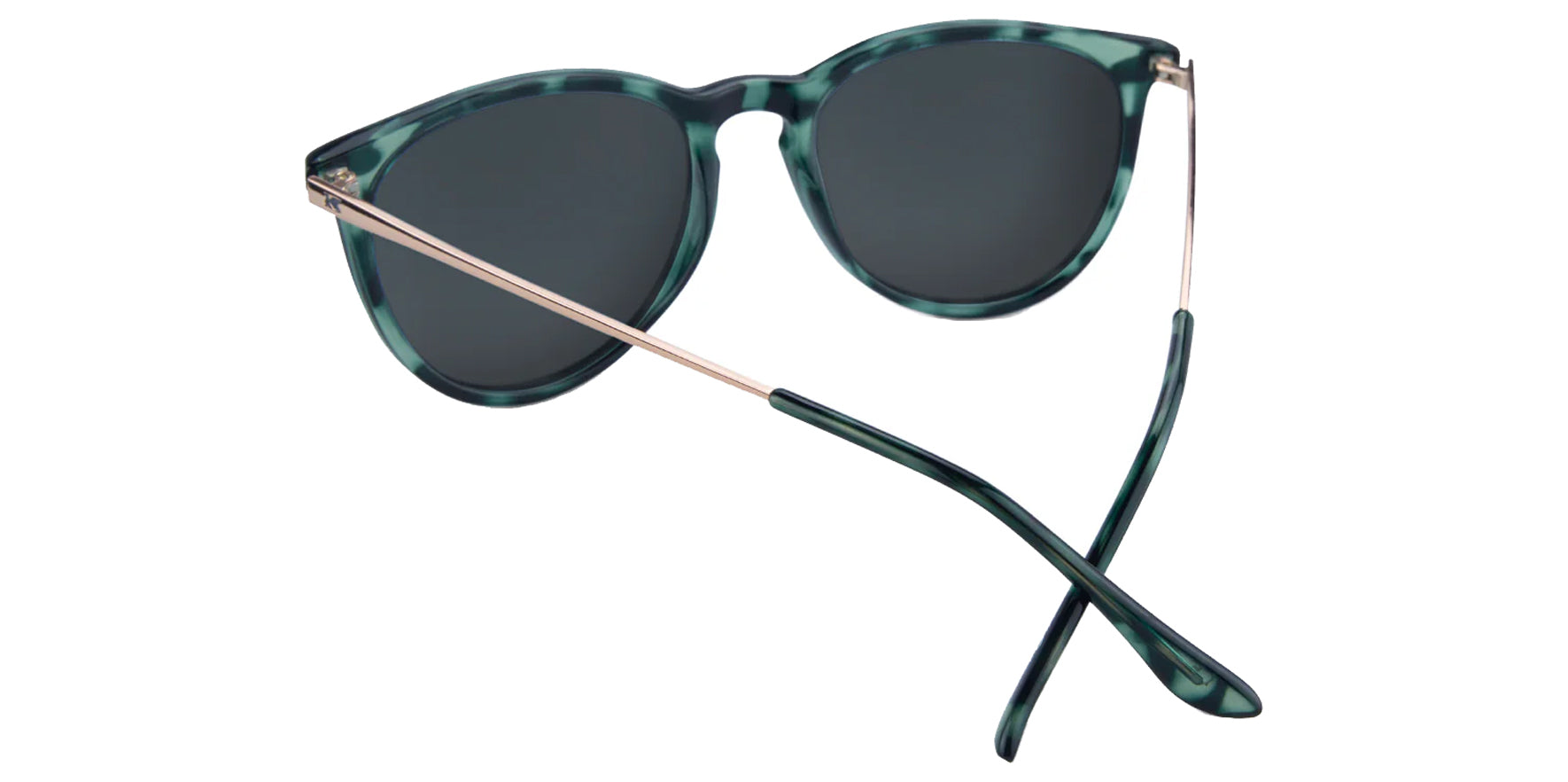 Knockaround Mary Janes Glossy Slate Tortoise Round Sunglasses MJRO3115 Polarized&nbsp; Rose Gold Mirrored Lens 53mm