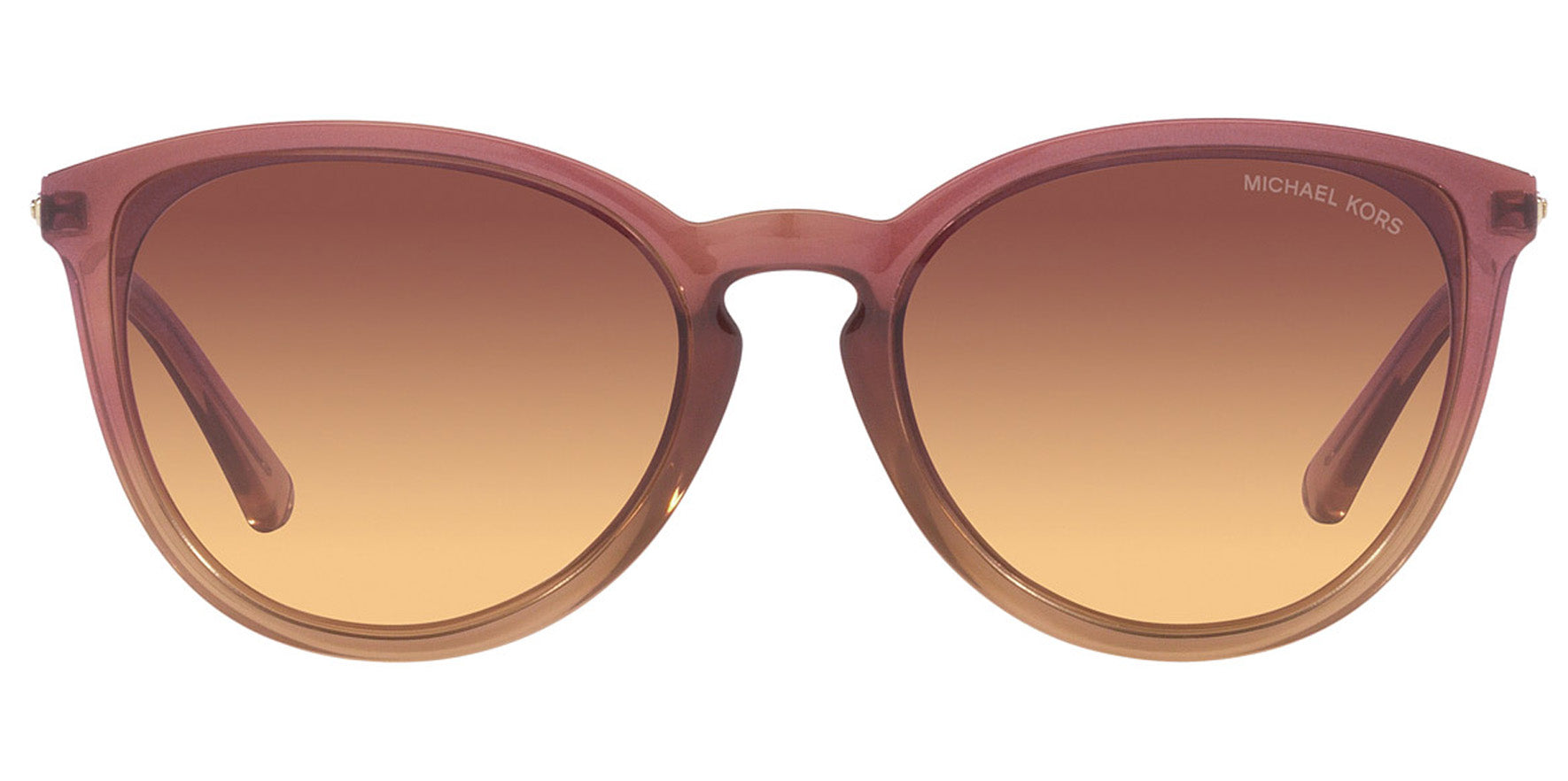 Michael Kors Chamonix Women Dusty Rose Light Brown Round Sunglasses MK2080U-325678 Purple Amber Lens 56mm