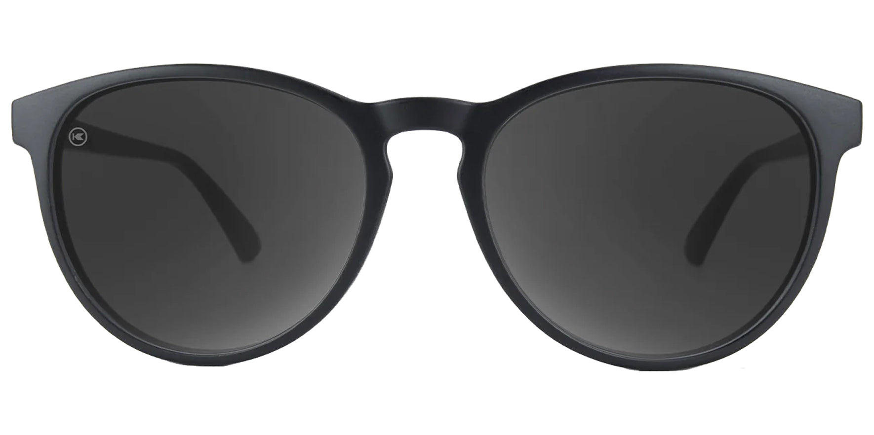 Knockaround Mai Tais Matte Black Round Sunglasses MTGL2031 Smoke Polarized Lens 54mm