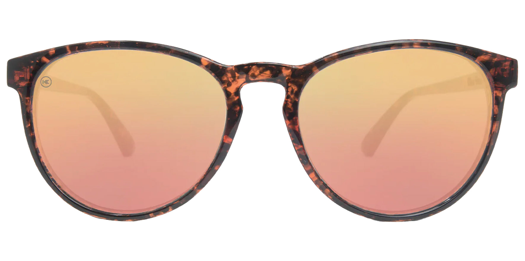 Knockaround Mai Tais Pink Ink Glossy Auburn Inky Tortoise Round Sunglasses MTRO3196 Rose Gold Polarized Lens 54mm