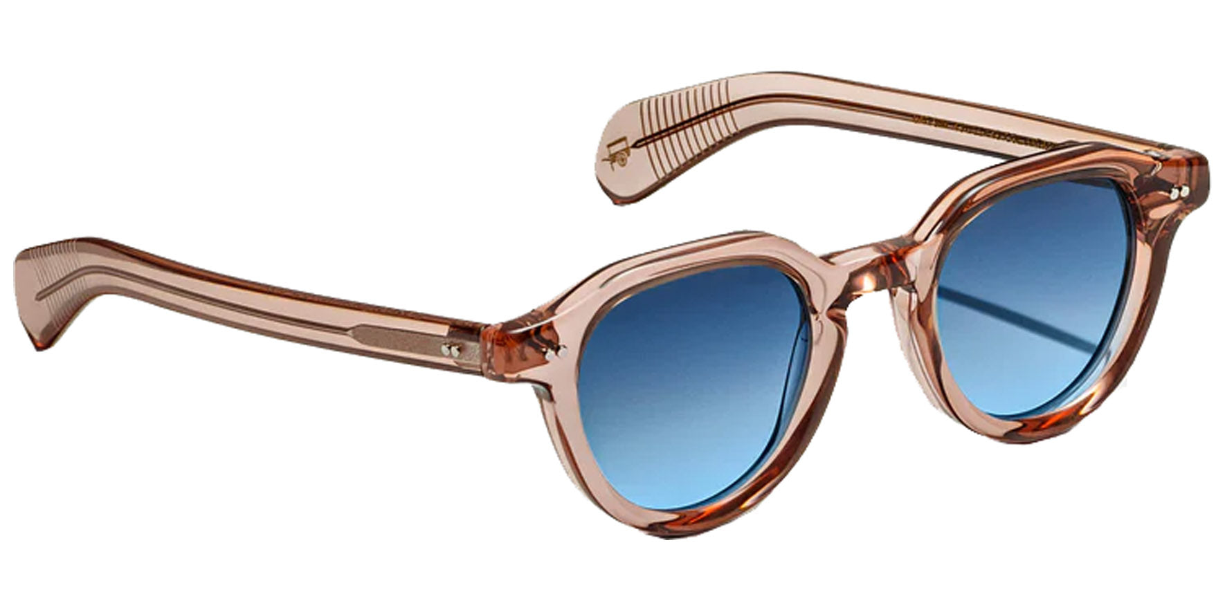Moscot Baitsim Sun Vintage Rose Soft Square Sunglasses OR-BAI-S48222203-TP Denim Blue Lens 48mm