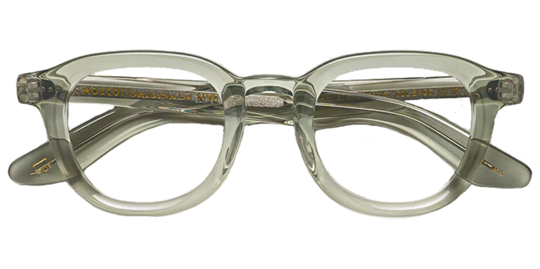 Moscot Dahven Sage Round Eyeglass Frames OR-DAH-O44241900-01 Clear Demo Lens 44mm
