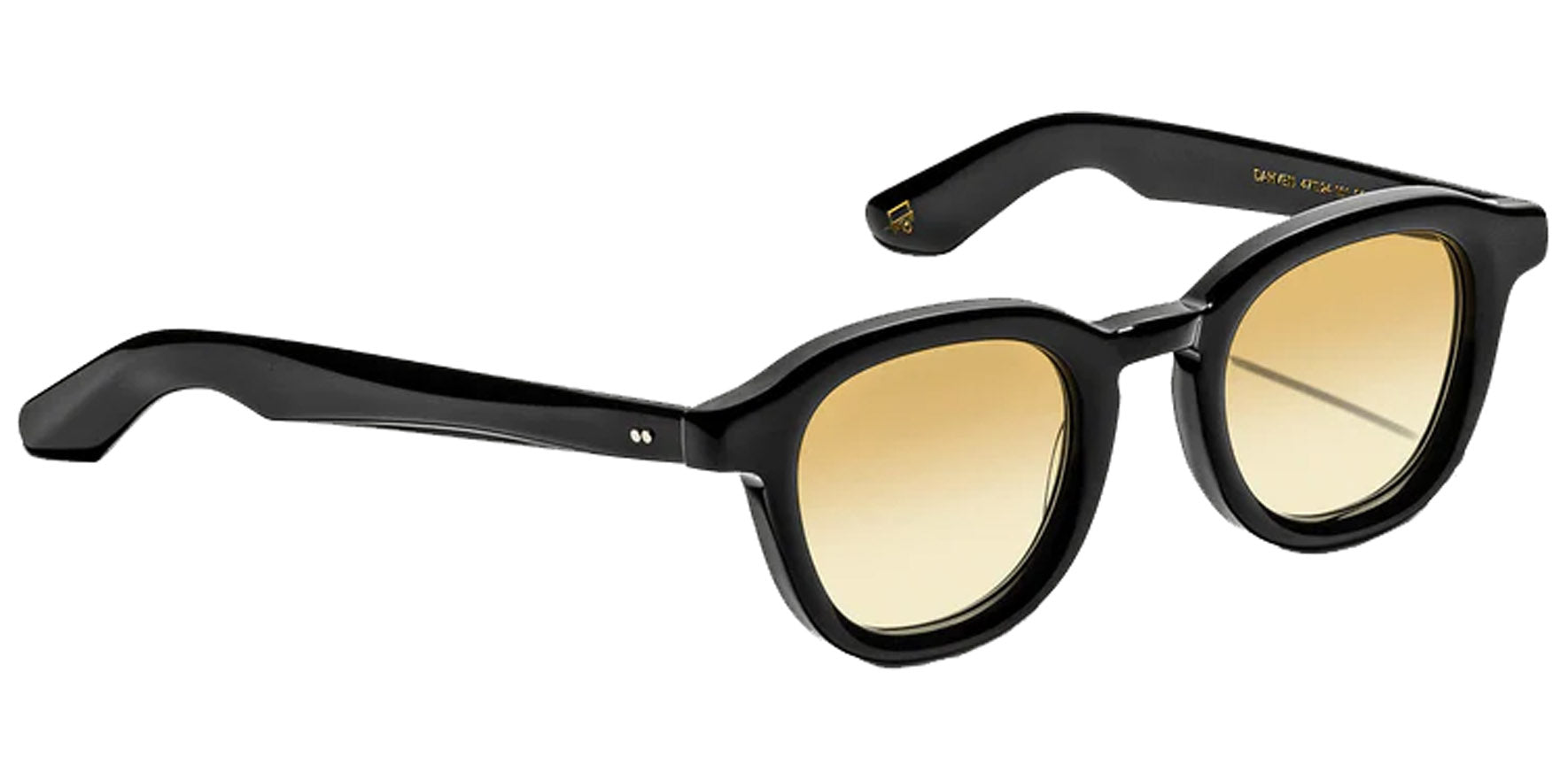 Moscot Dahven Sun Black Round Sunglasses OR-DAH-S44240200-TK Chestnut Fade Lens 44mm