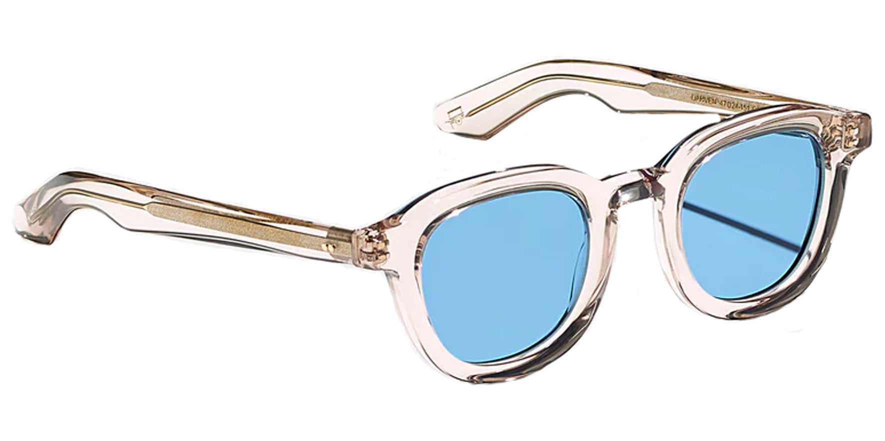 Moscot Polychrome Dahven Sun Mist Round Sunglasses OR-DAH-S47241319-TD Celebrity Blue Lens 47mm