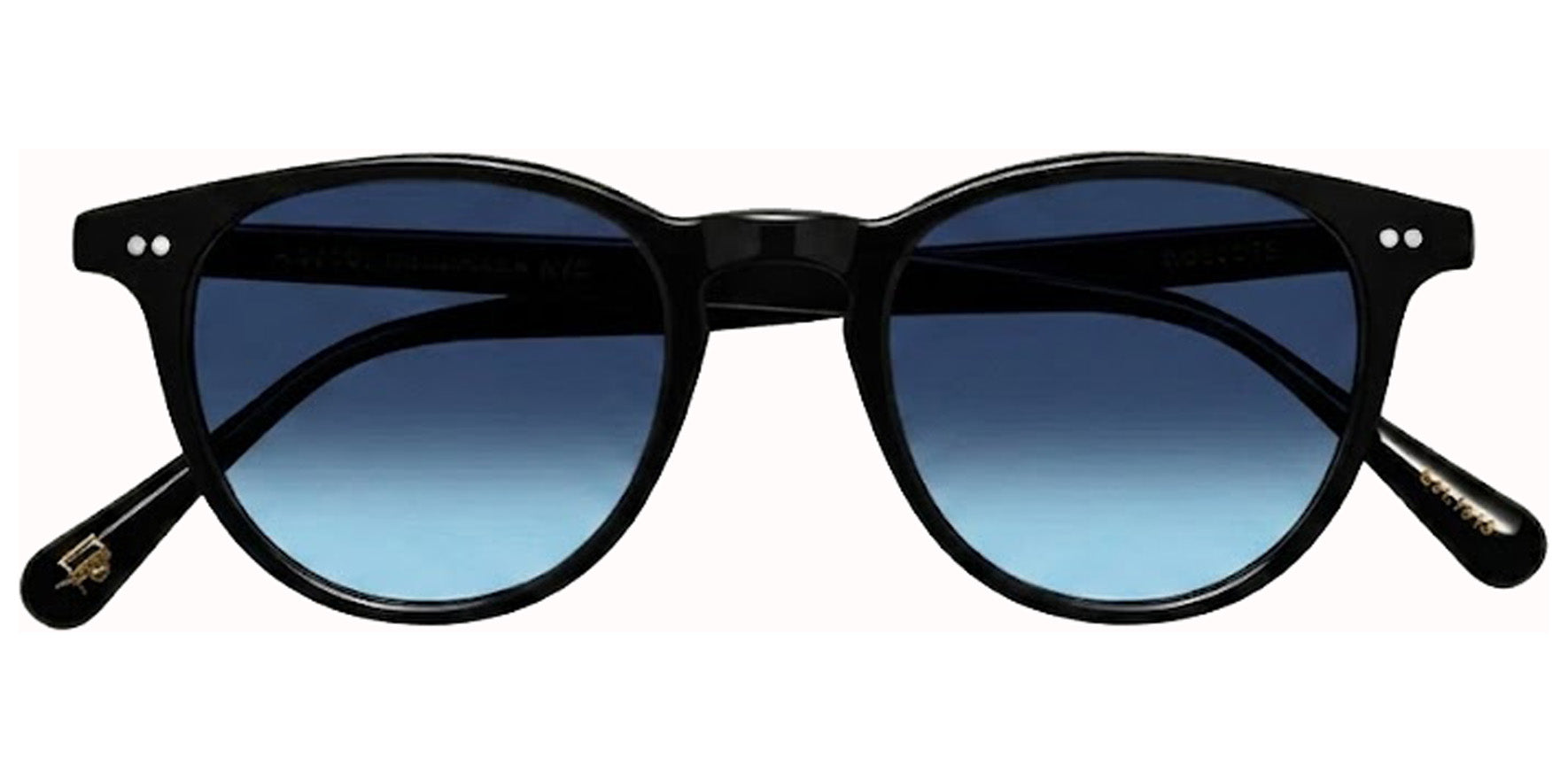 Moscot Jared Sun Black Panto Sunglasses OR-JAR-S50200200-TP Denim Blue Lens 50mm