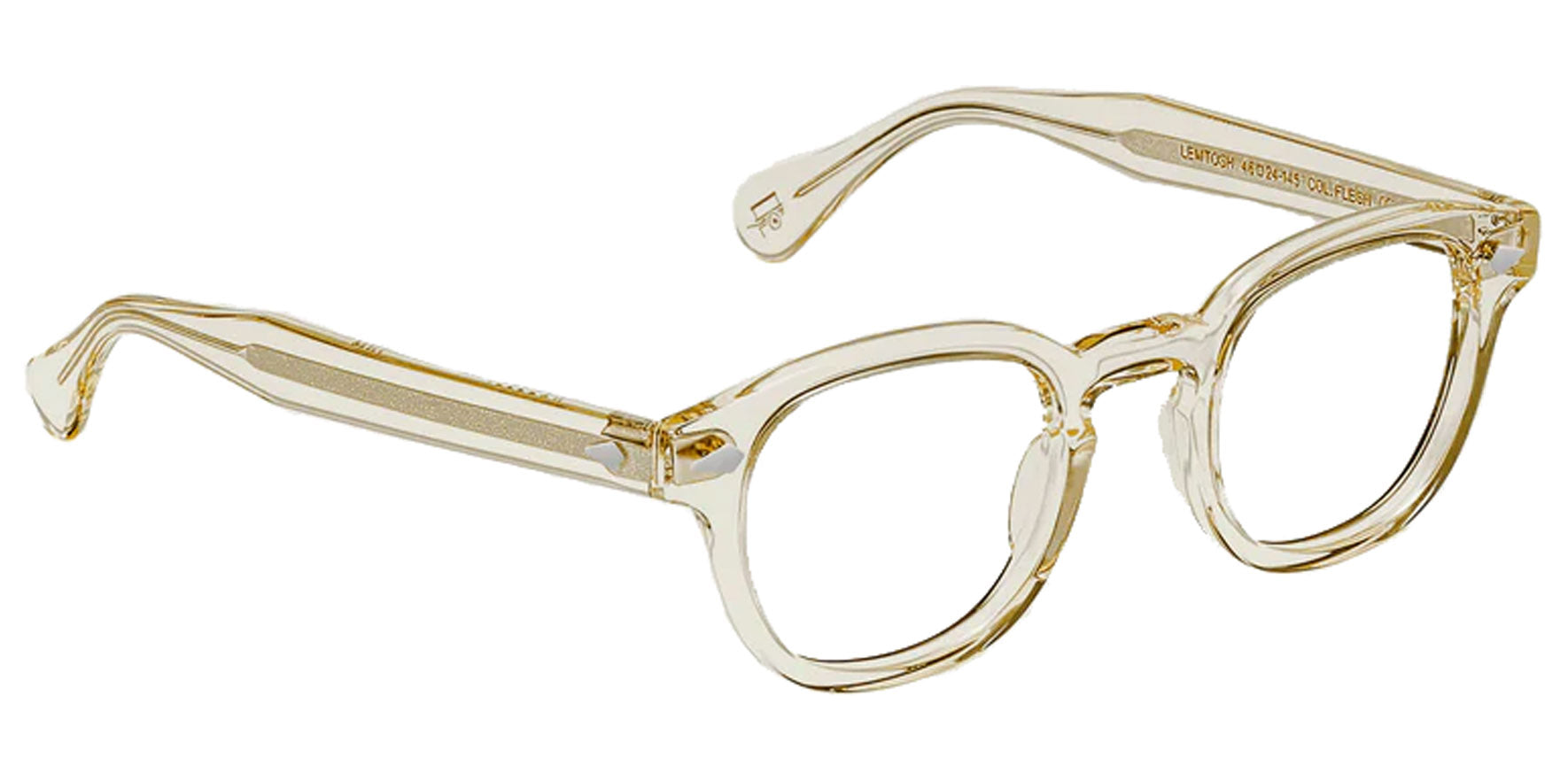 Moscot Lemtosh Flesh Soft Square Eyeglass Frames OR-LEM-O44240600-01 Clear Demo Lens 44mm