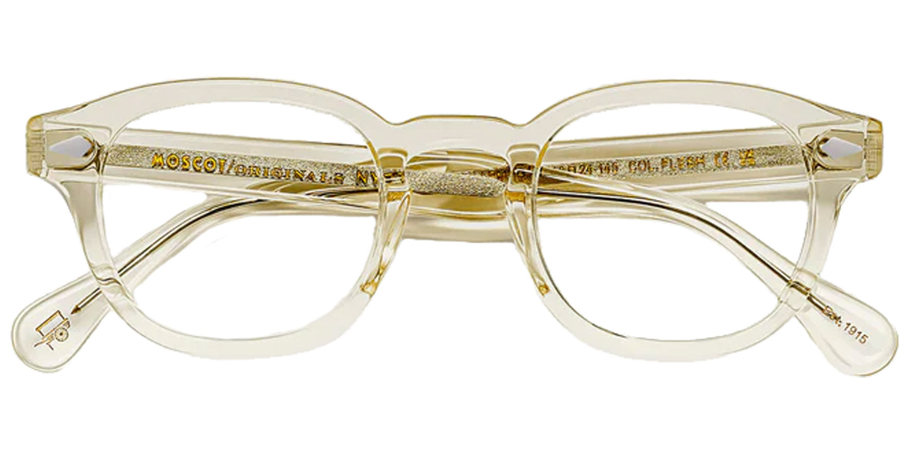 Moscot Lemtosh Flesh Soft Square Eyeglass Frames OR-LEM-O44240600-01 Clear Demo Lens 44mm