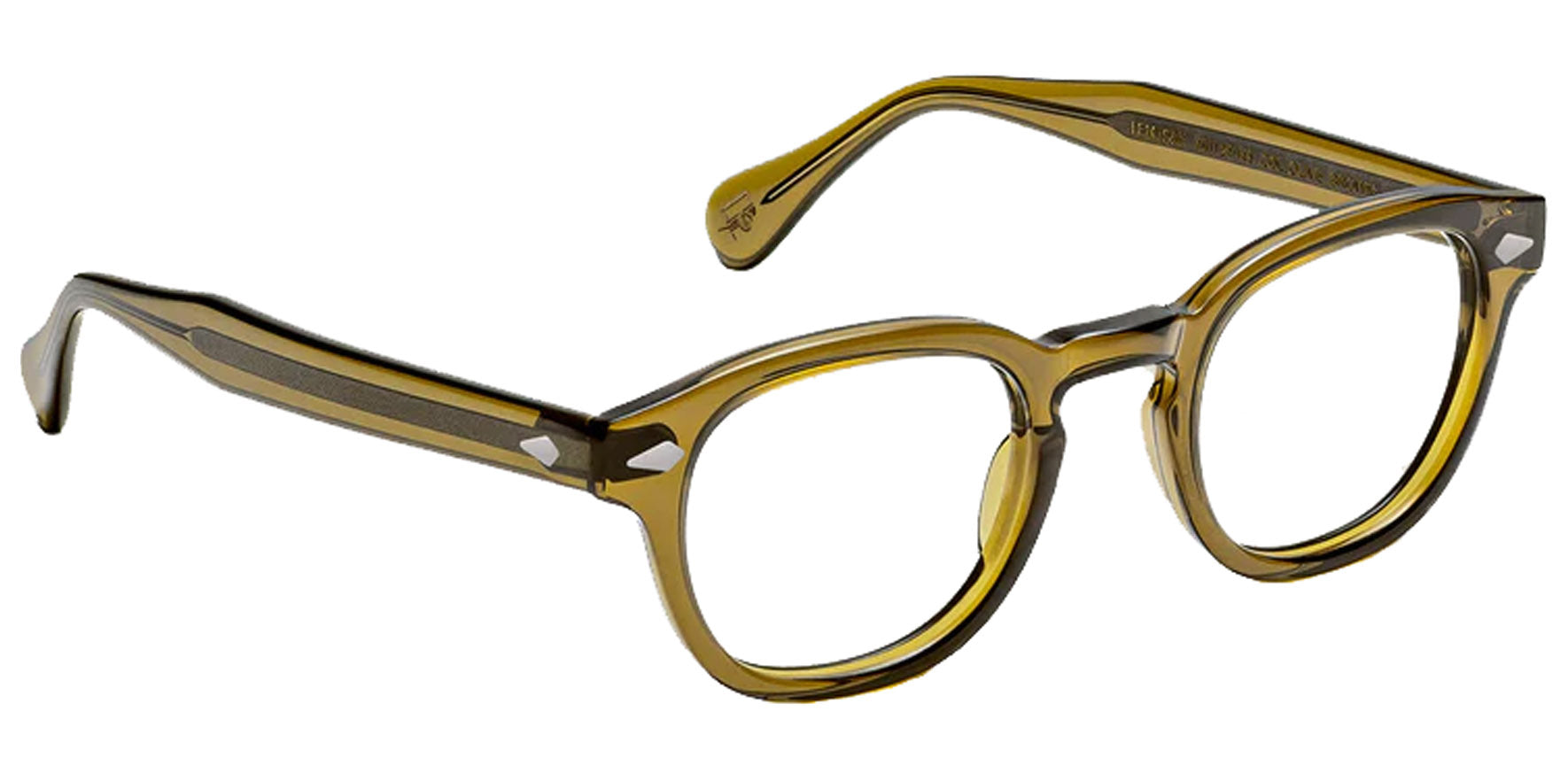 Moscot Lemtosh Olive Brown Soft Square Eyeglass Frames OR-LEM-O52241509-01 Clear Demo Lens 52mm