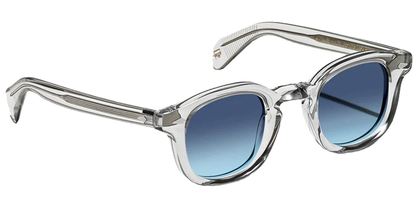 Moscot Mekler Sun Light Grey Soft Square Sunglasses OR-MEK-S46241202-TP Denim Blue Lens 46mm