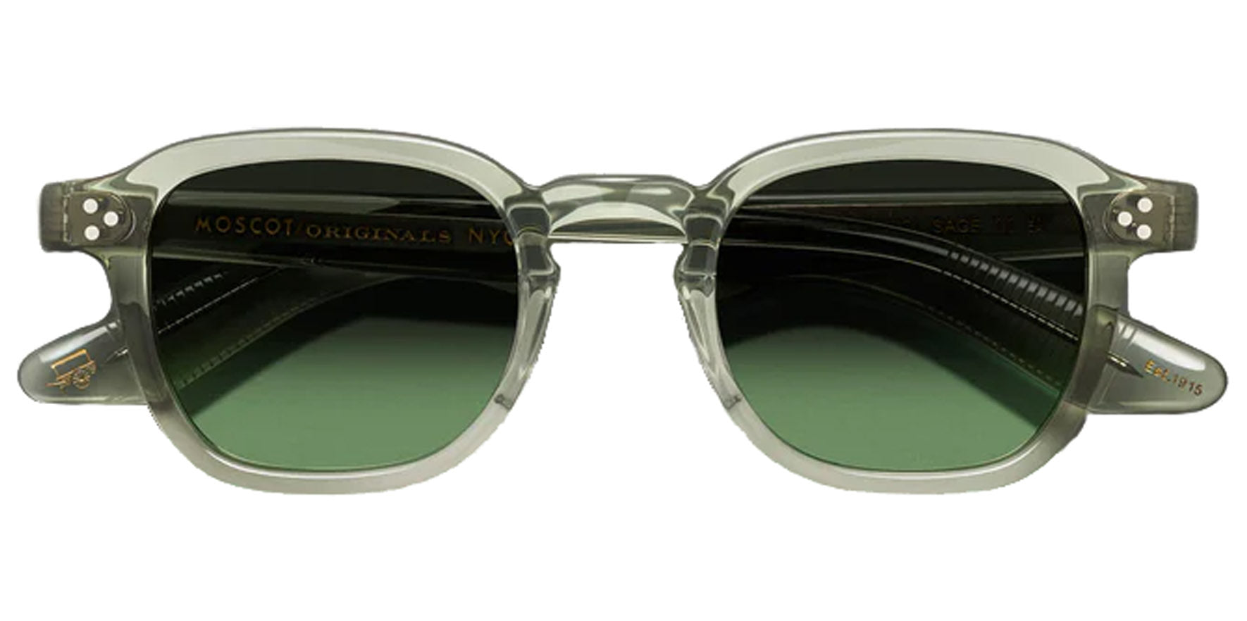Moscot Momza Sun Sage Soft Square Sunglasses OR-MOM-S46231900-TA Forest Wood Lens 46mm