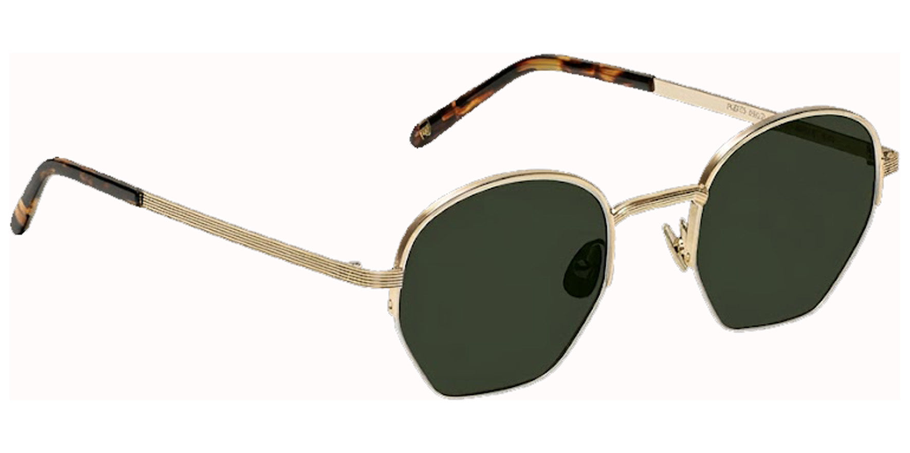 Moscot Plotz Sun Gold-Tone Geometric Sunglasses OR-PLO-S49210700-54 G-15 Lens 49mm