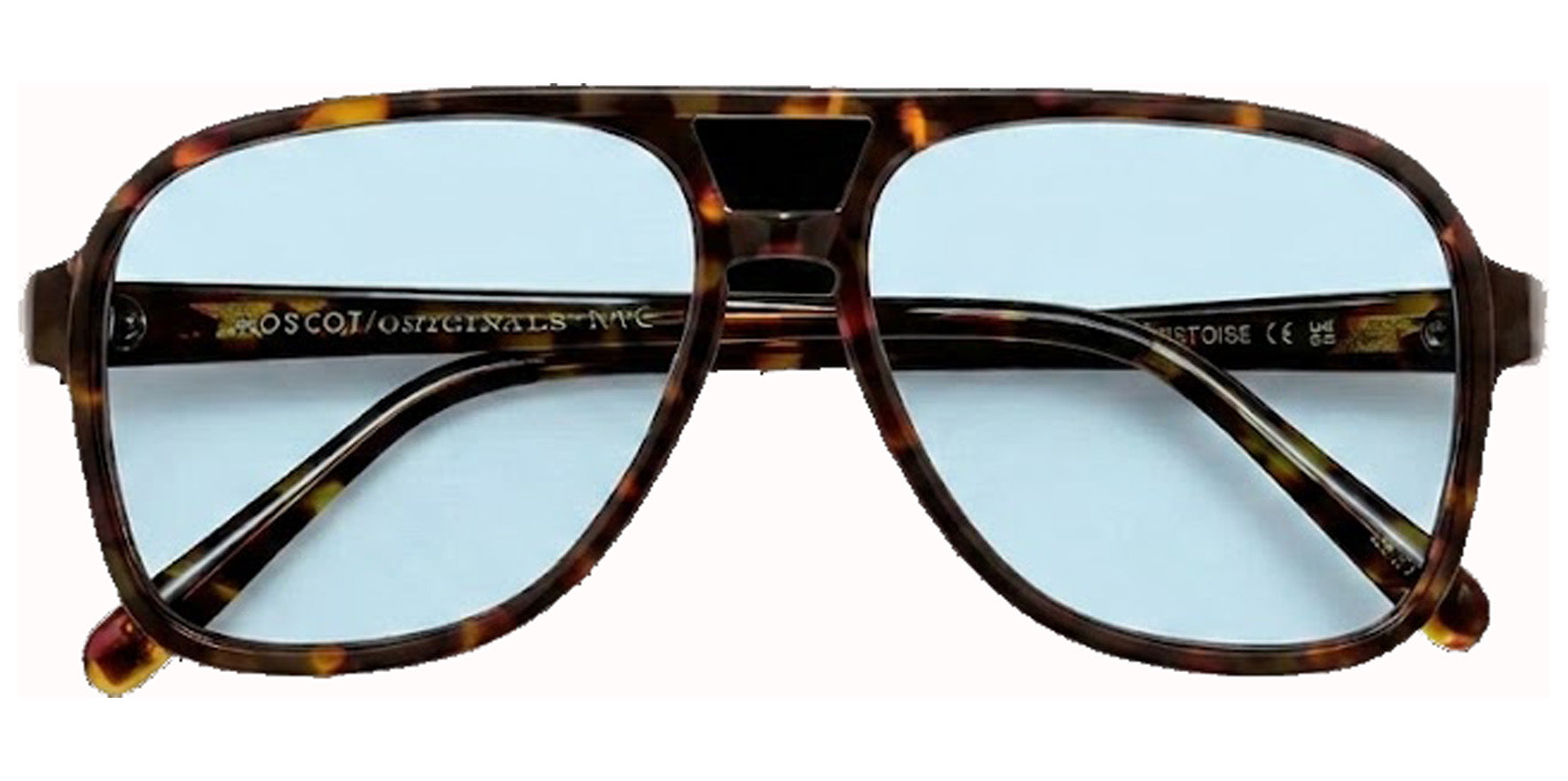Moscot Sheister Sun Tortoise Navigator Sunglasses OR-SHEI-S57152002-TF Bel Air Blue Lens 57mm