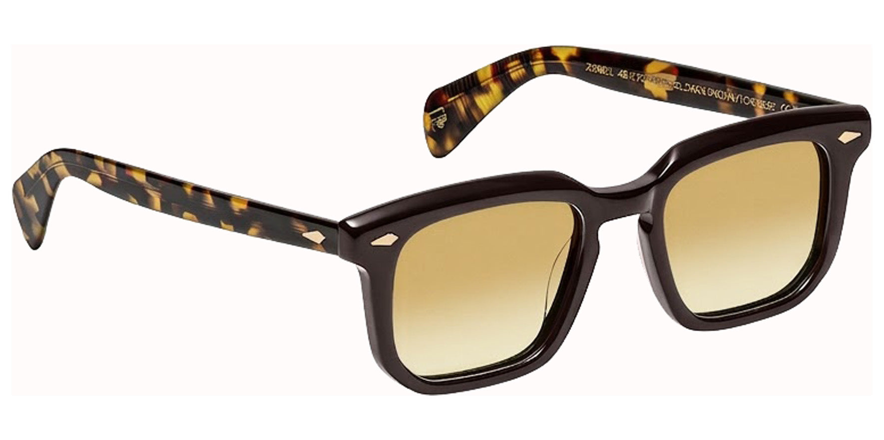 Moscot Zissel Sun Dark Brown/Tortoise Soft Square Sunglasses OR-ZSE-S49200411-TK Chestnut Fade Lens 49mm