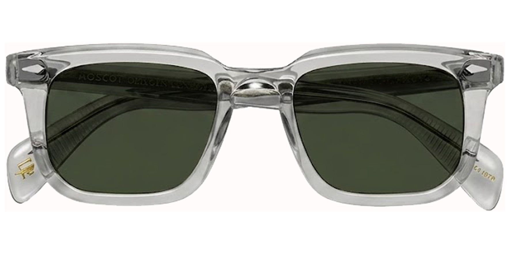 Moscot Zissel Sun Light Grey Soft Square Sunglasses OR-ZSE-S49201202-54 G-15 Lens 49mm