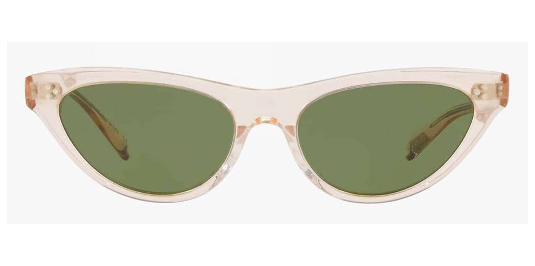 Oliver Peoples Zasia Women Light Silk Cat Eye Sunglasses OV5379SU-165252 Green Crystal Lens 53mm