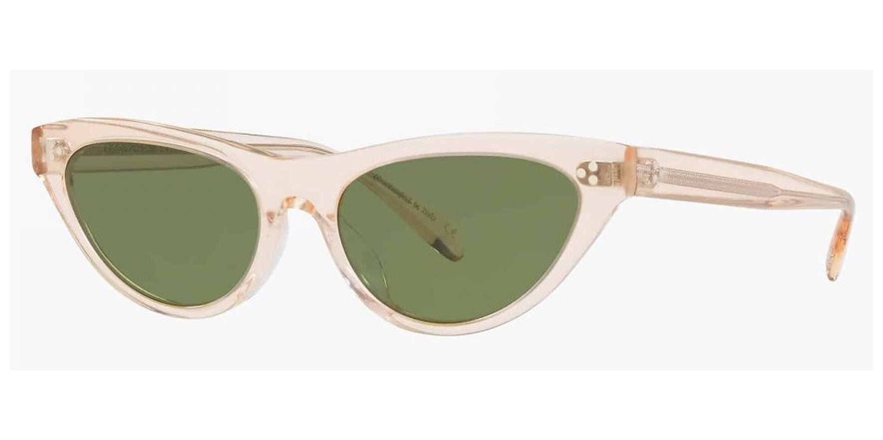 Oliver Peoples Zasia Women Light Silk Cat Eye Sunglasses OV5379SU-165252 Green Crystal Lens 53mm