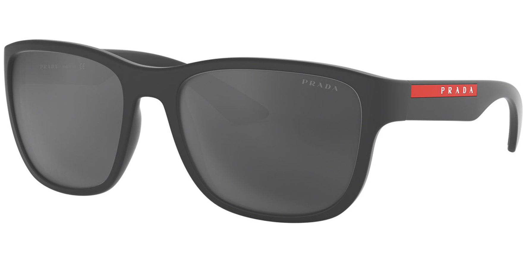 Prada Linea Rossa Men Grey Square Sunglasses PS01US-UFK5L0 Grey Mirrored Lens 59mm