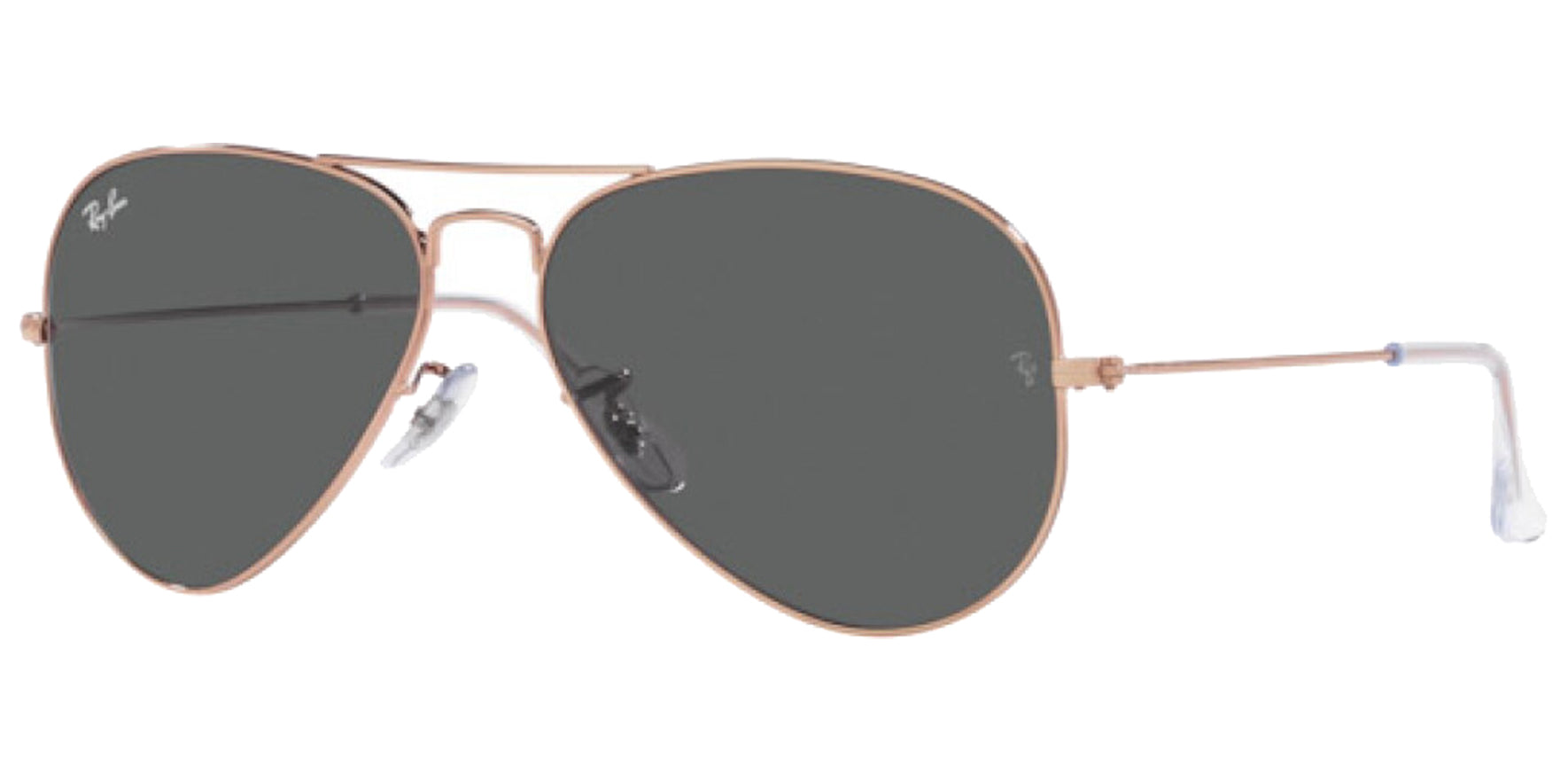 Ray-Ban Polished Rose Gold-Tone Aviator Sunglasses RB3025-9202B1 Dark Grey Lens 55mm