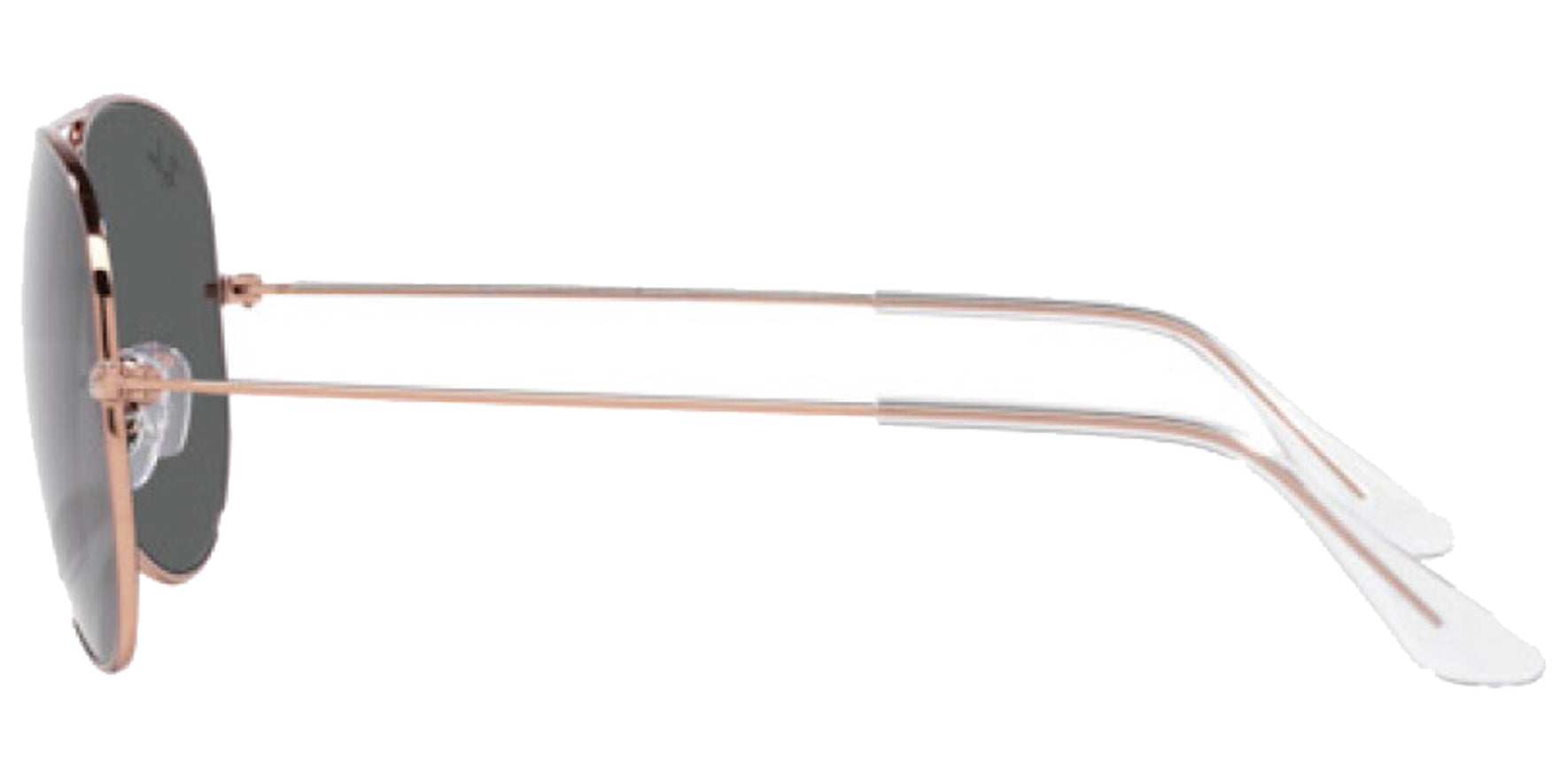 Ray-Ban Polished Rose Gold-Tone Aviator Sunglasses RB3025-9202B1 Dark Grey Lens 55mm