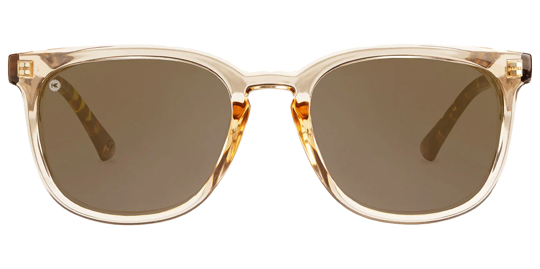 Knockaround Paso Robles On The Rocks Women Glossy Translucent Amber Soft Square Sunglasses ROAM3296 Amber Polarized Lens 51mm