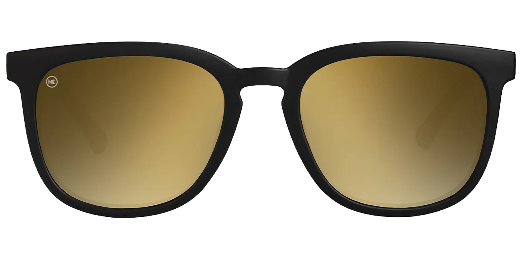 Knockaround Paso Robles Women Black Soft Square Sunglasses ROGD3429 Gold Mirrored Polarized Lens 51mm