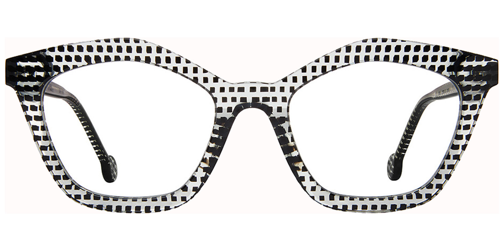 L.A. Eyeworks Ronette 603 Frack Geometric Eyeglass Frames RONETTE603 Clear Lens 48mm