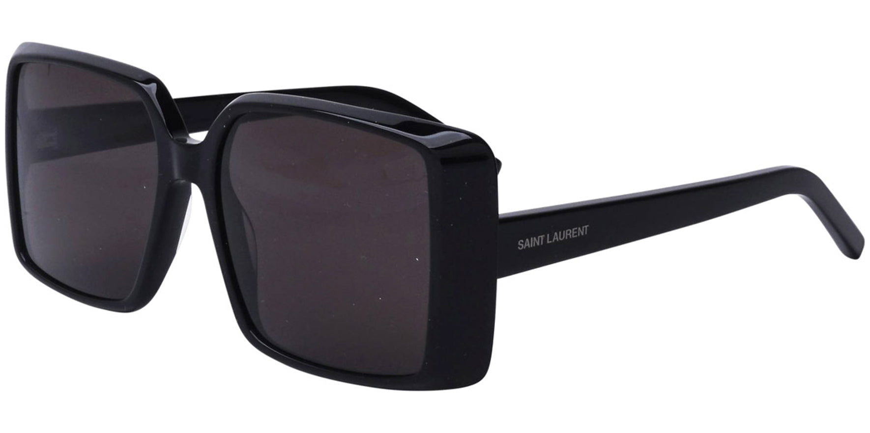 Saint Laurent Women Black Oversized Square Sunglasses SL451-001 Black Lens 56mm