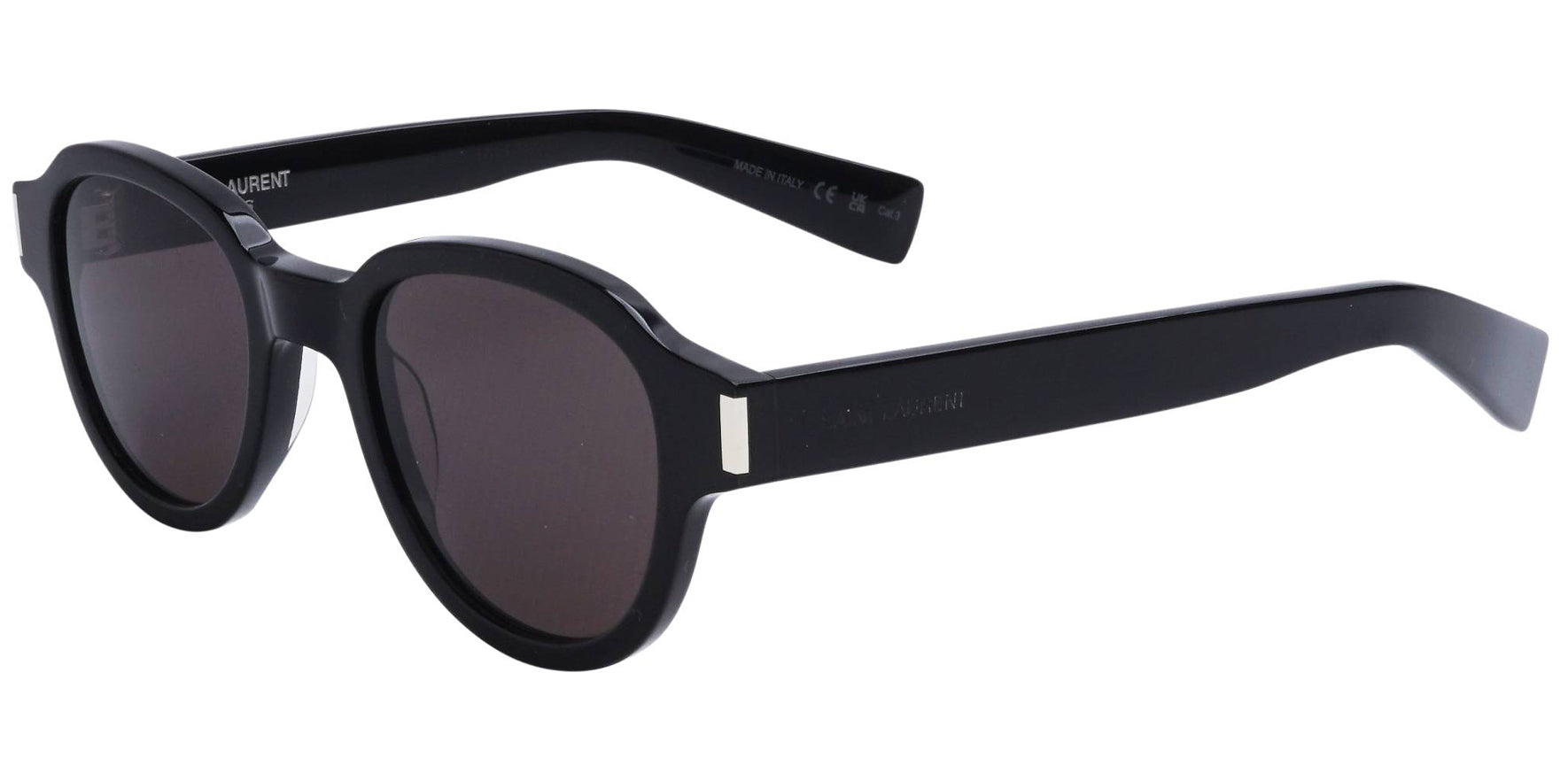 Saint Laurent Black Oval Sunglasses SL546-001 Black Lens 48mm