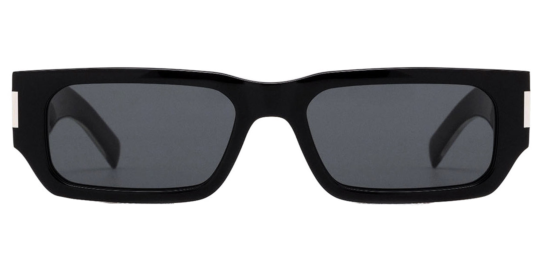 Saint Laurent Black/Crystal Rectangular Sunglasses SL660-001 Black Lens 54mm