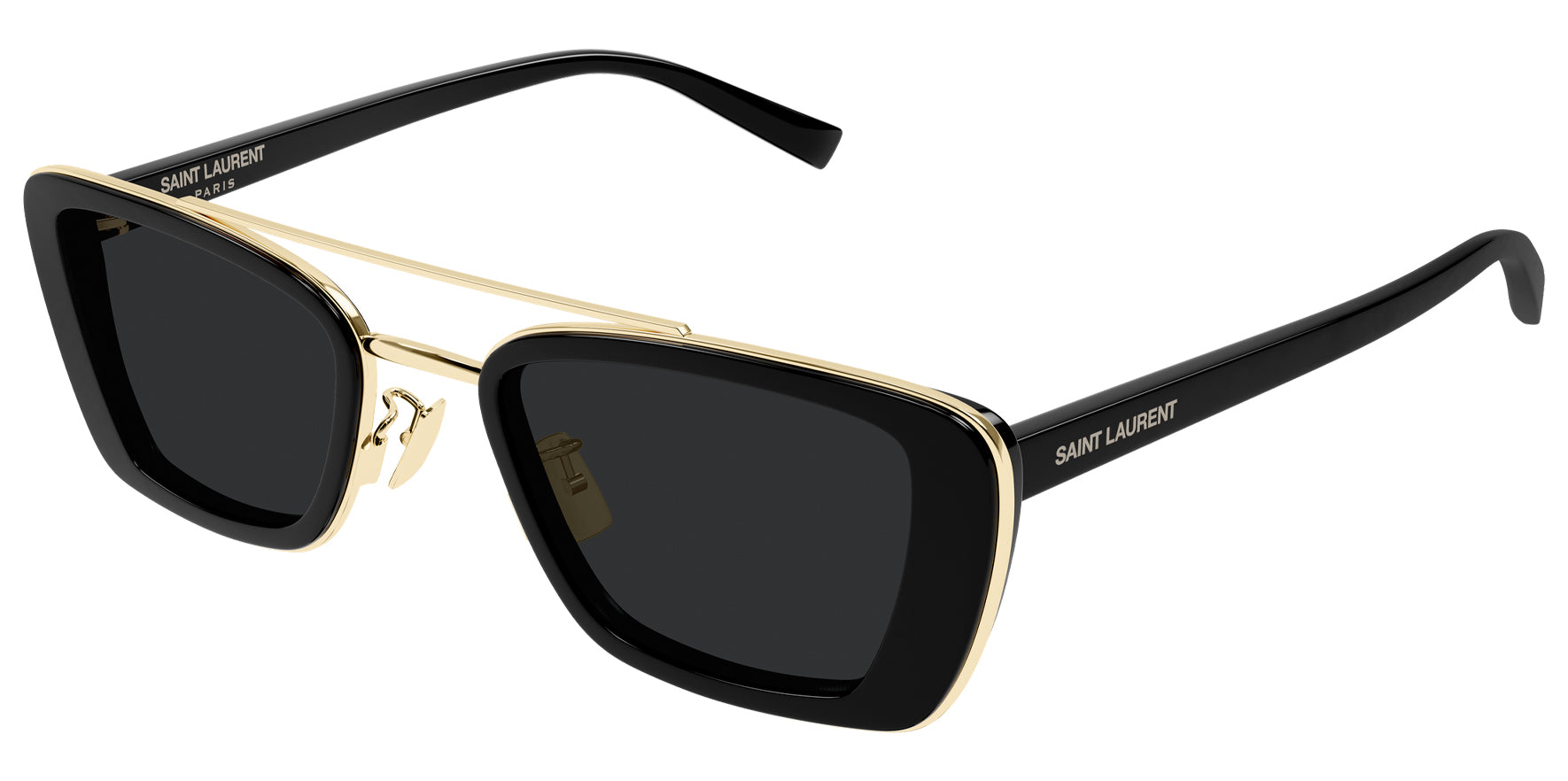 Saint Laurent Women Black Soft Rectangular Sunglasses SL825-001 Black Lens 50mm