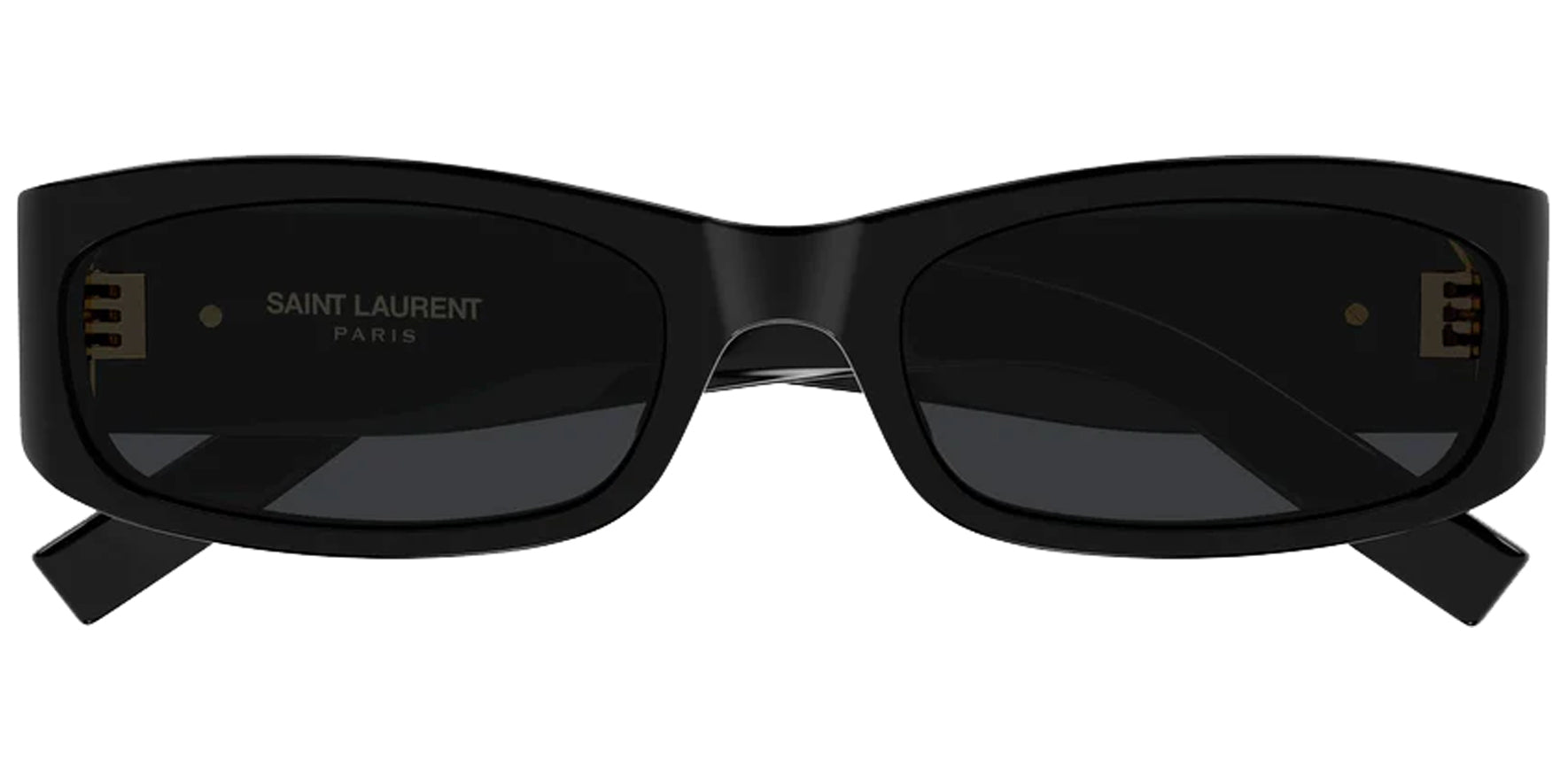Saint Laurent Women Black Rectangular Sunglasses SLM152-001 Grey Lens 55mm