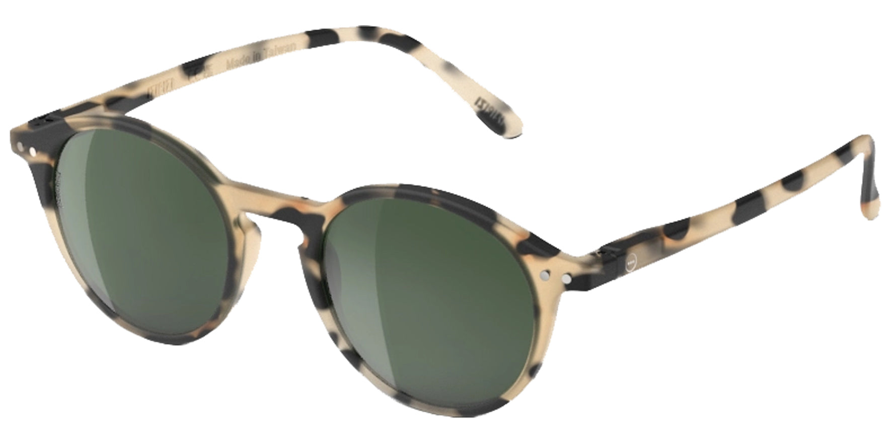 Izipizi Sun #D Tortoise Polarized Pantos Sunglasses SLMSDPAC6900 Green Polarized Lens 138mm