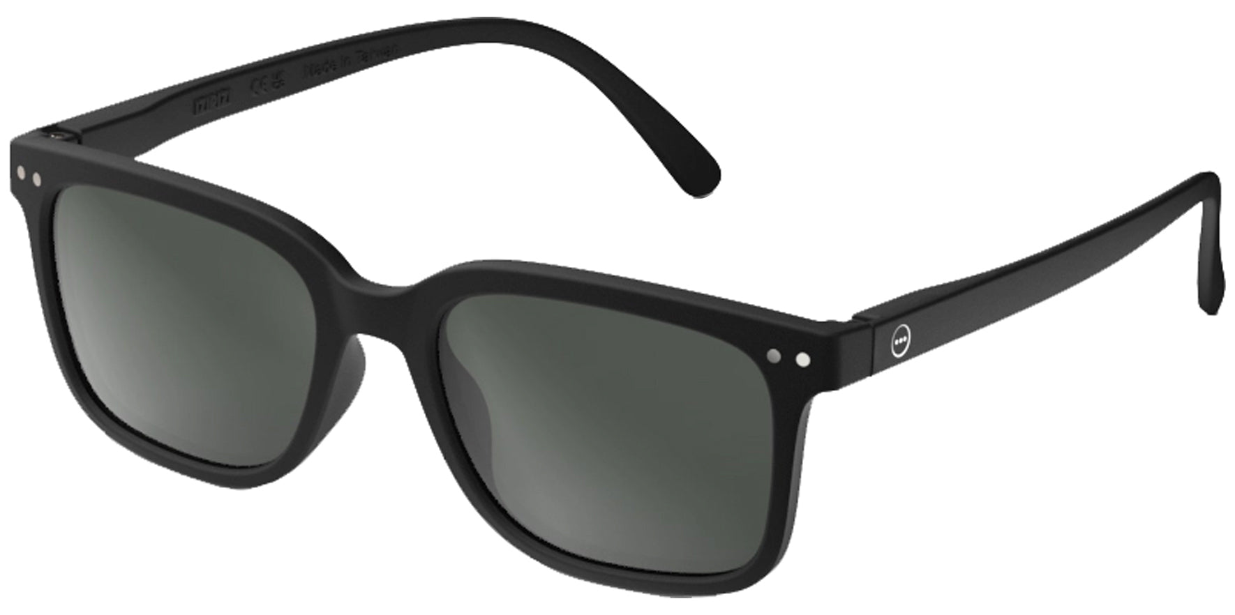 Izipizi Sun #L Black Rectangular Sunglasses SLMSLC0100 Grey Lens 145mm