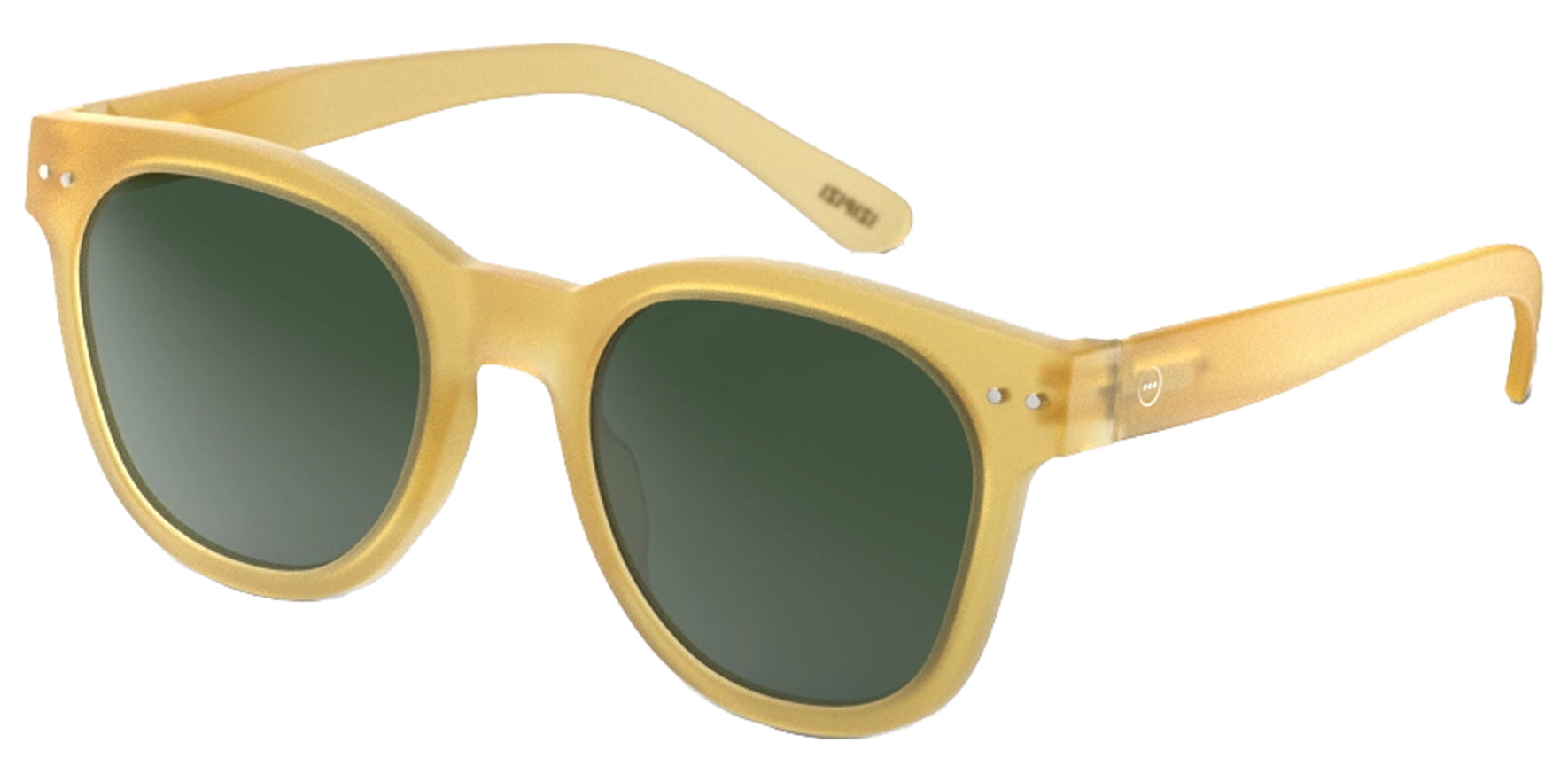 Izipizi Sun #N Yellow Honey Soft Square Sunglasses SLMSNC13500 Green Lens 149mm