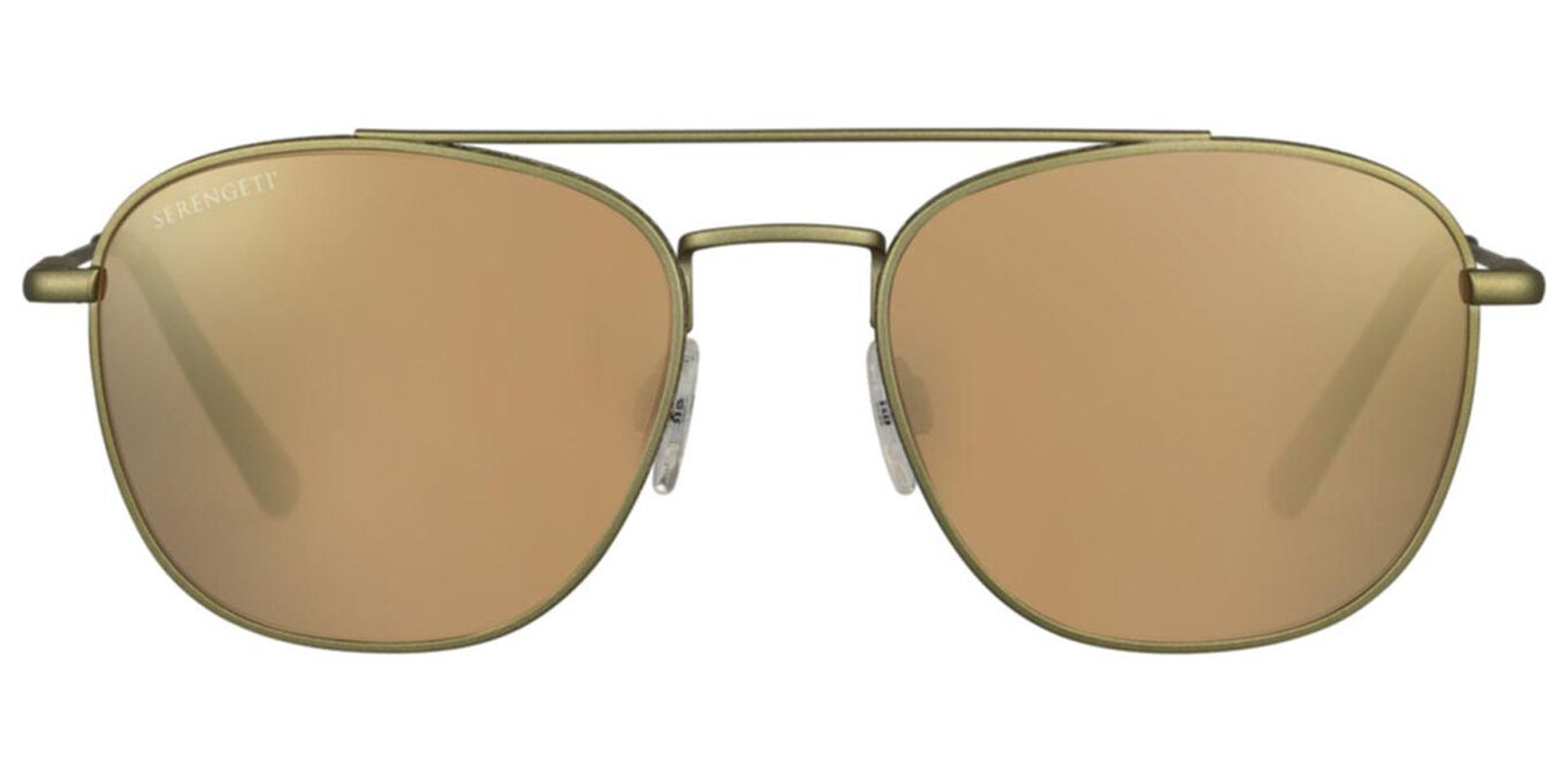 Serengeti Carroll Matte Khaki Square Sunglasses SS542003 Mineral Polarized Drivers Gold Photochromic Lens 53mm