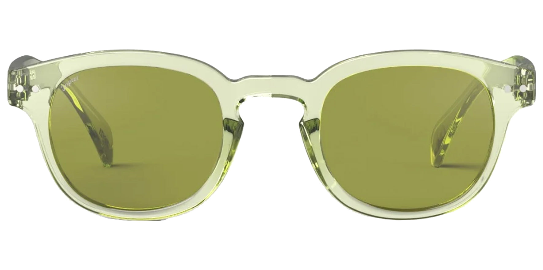 Izipizi Sun #C Dynamic Green Rounded-Square Sunglasses SUN0326401X00 Green Lens 137mm