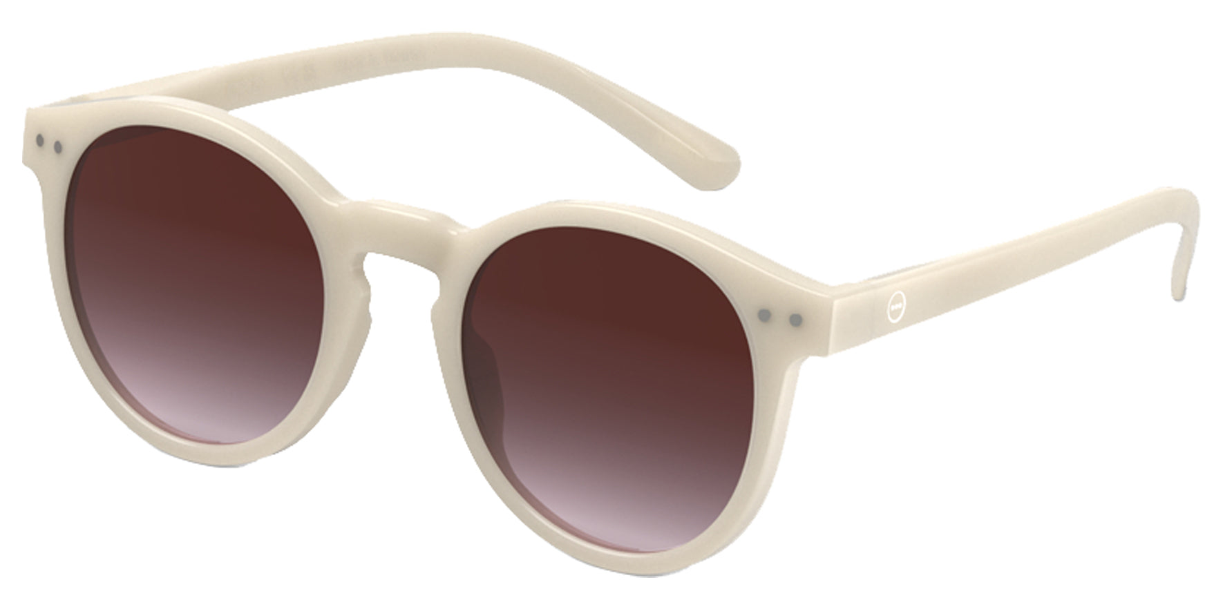 Izipizi Sun #M Vintage Cream Round Sunglasses SUN1323401X00 Violet Gradient Lens 149mm