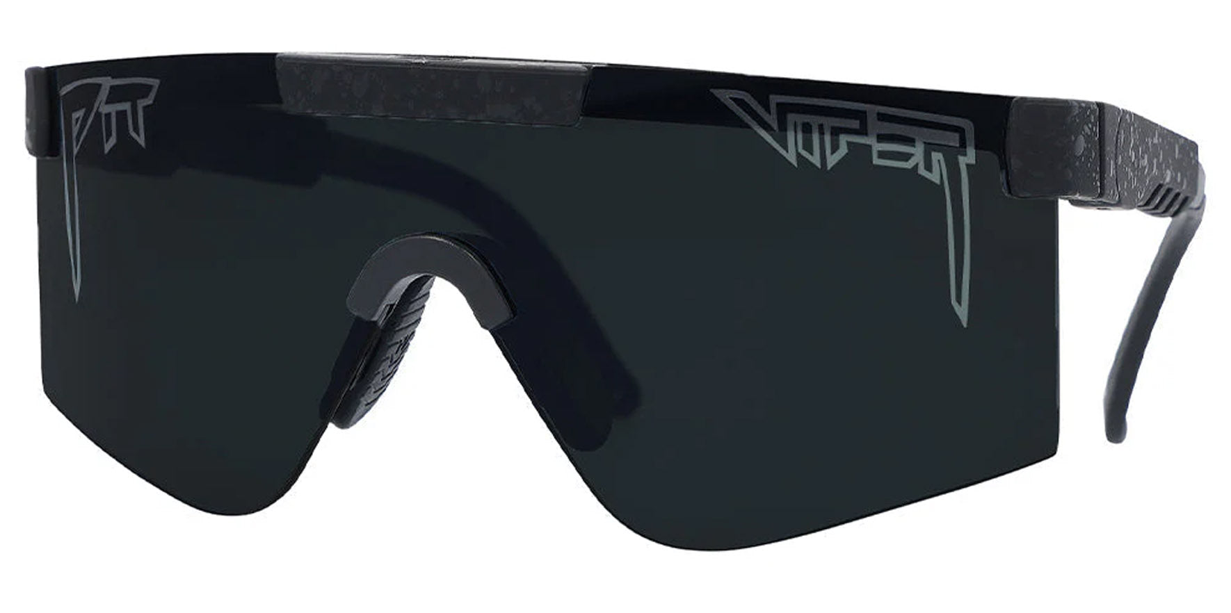 Pit Viper The Blacking Out 2000 Black Shield Sunglasses THE-BLACKING-OUT Smoke Mirror Polarized Lens