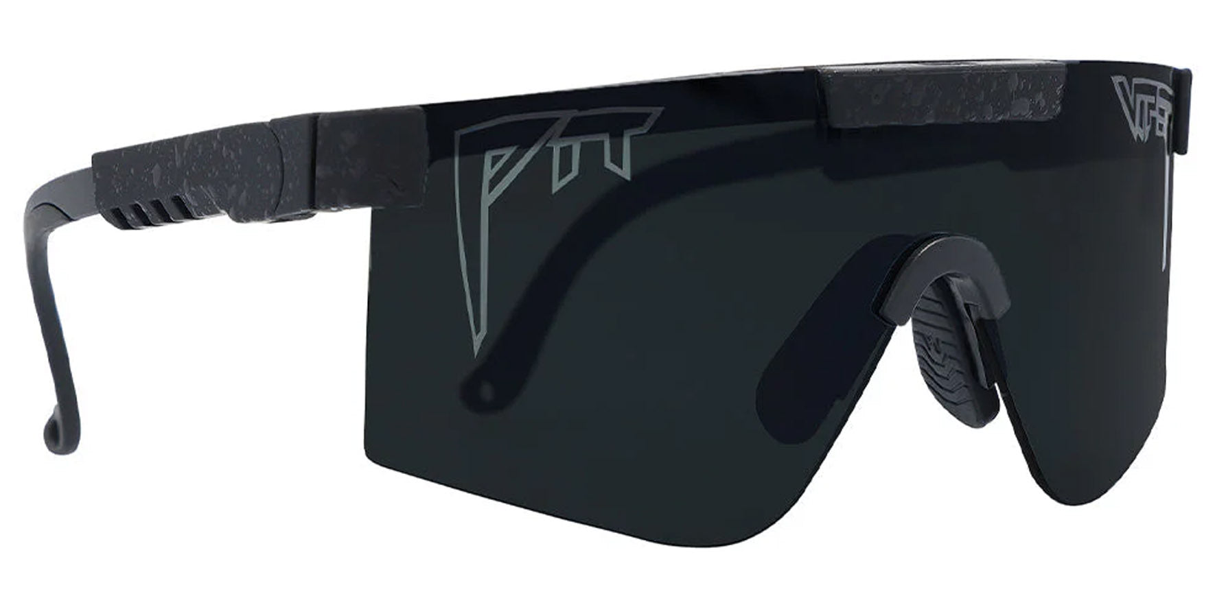 Pit Viper The Blacking Out 2000 Black Shield Sunglasses THE-BLACKING-OUT Smoke Mirror Polarized Lens