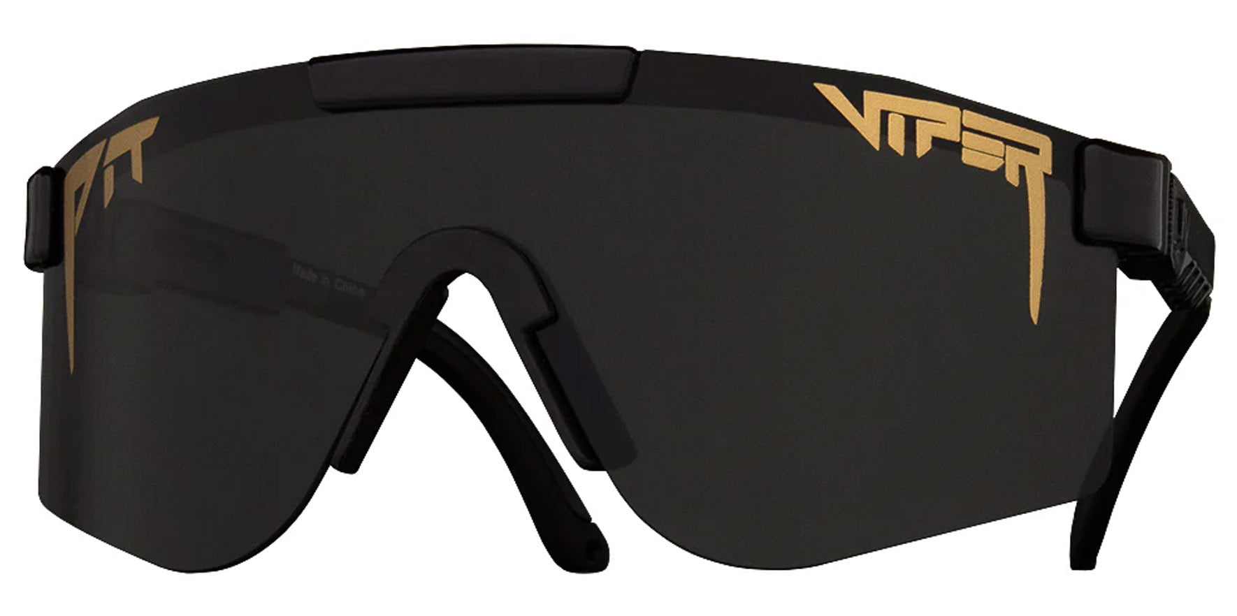 Pit Viper The Exec Double Wides Original Black Wrap Sunglasses THE-EXEC-DOUBLE-WIDE Smoke Lens