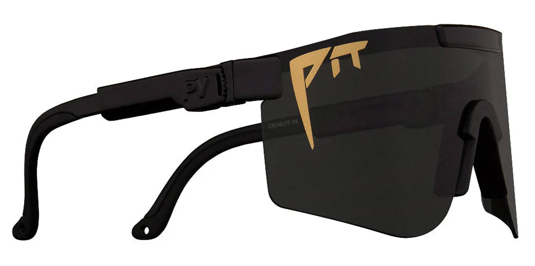 Pit Viper The Exec Double Wides Original Black Wrap Sunglasses THE-EXEC-DOUBLE-WIDE Smoke Lens